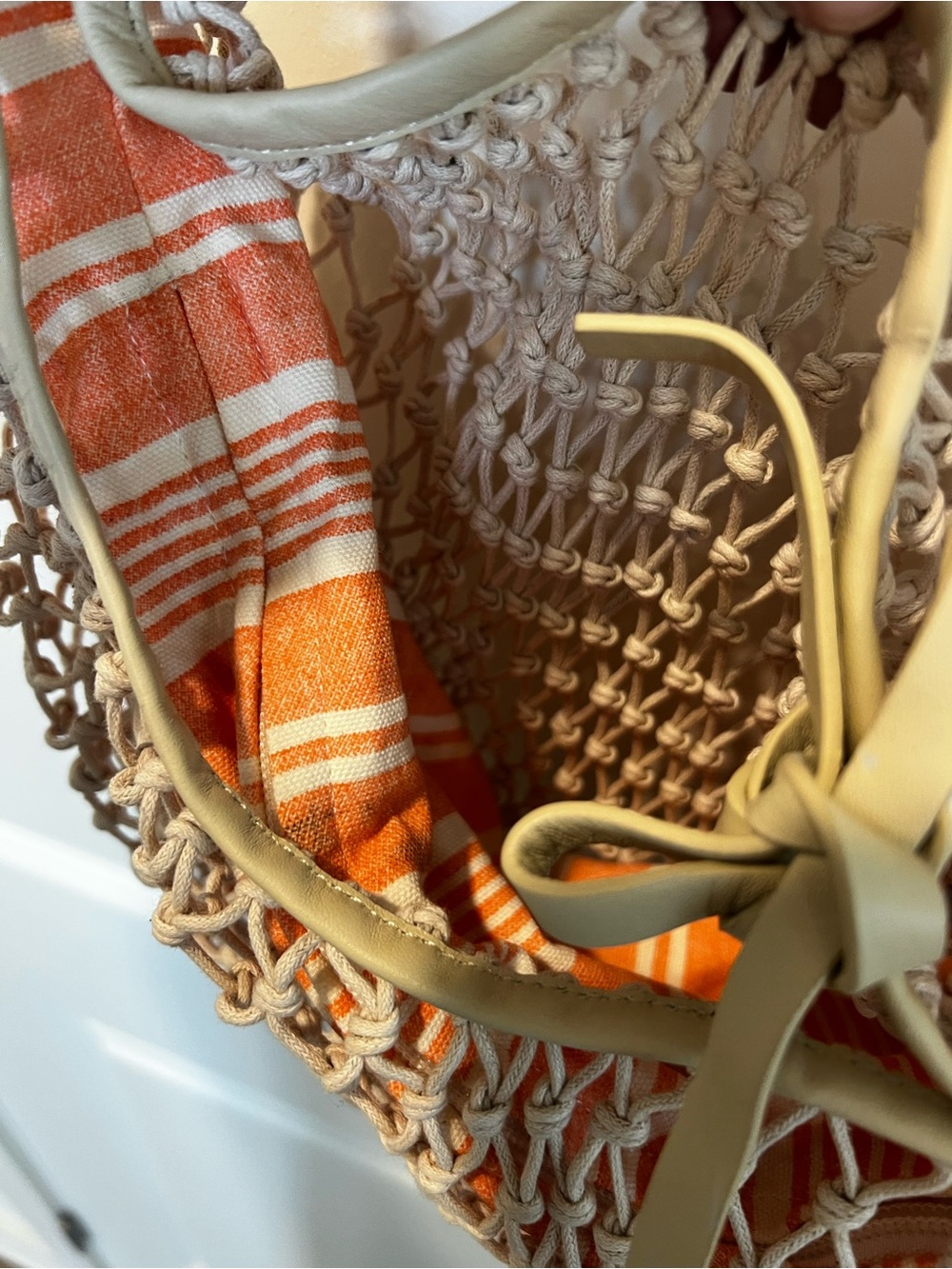 NWT Free People Silver Springs Cream Woven Shoulder Bag - Stylish Beach Tote - Picture 12 of 12